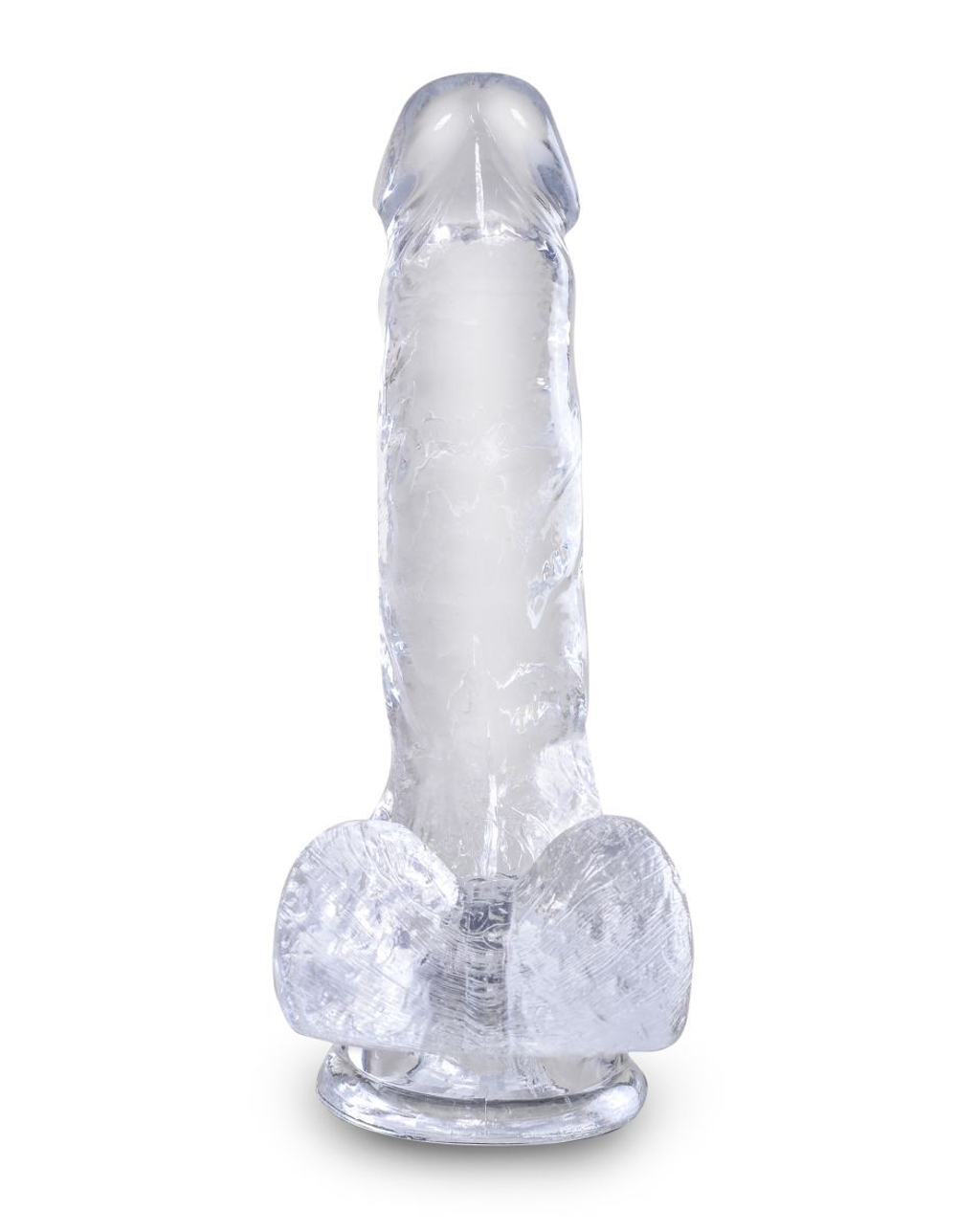 King Cock Clear 6 Cock with Balls Прозрачный фаллоимитатор L 17,8 см, ø 3,8 см