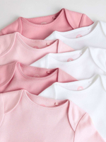 Боди с длинным рукавом для малышей Next K79-576, 7 шт., Белый, Розовый