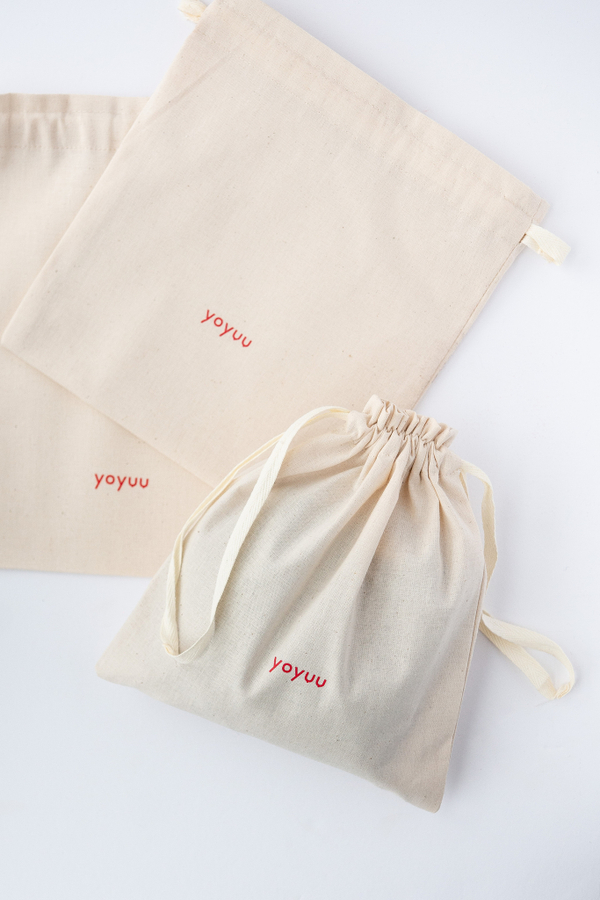 Хлопковый мешочек для стирки и хранения с логотипом yoyuu