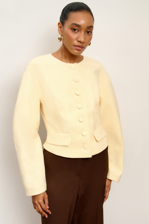 Жакет с округлым рукавом