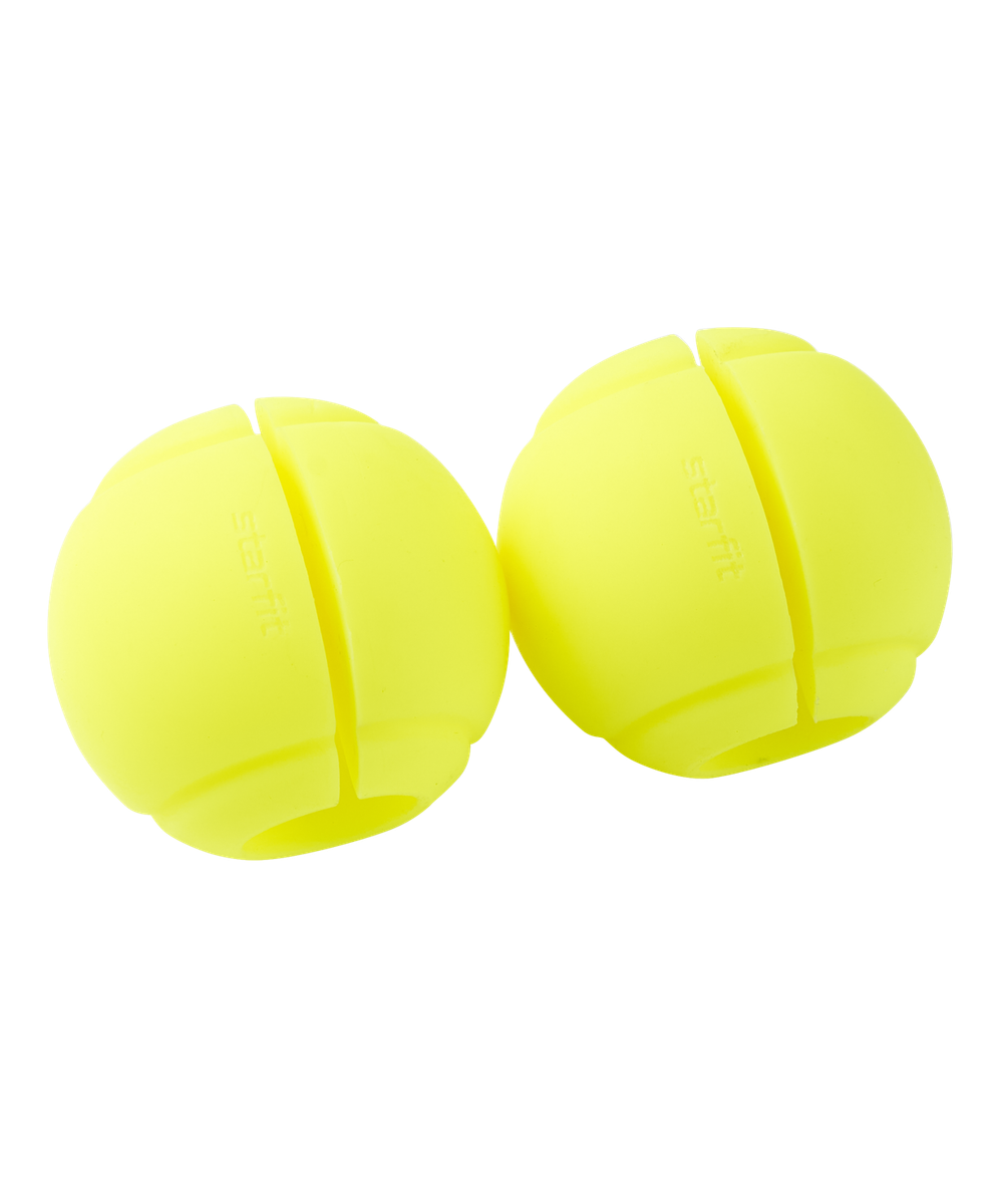 БЕЗ УПАКОВКИ Расширители хвата STARFIT BB-111, d=25 мм, сферические, ярко-зеленый, 2 шт