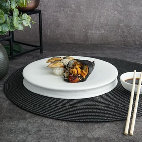 Блюдо для подачи 22*2,4 см,фарфор,белый цвет, матовая поверхность, "Паназия" P.L.-ProffCuisine