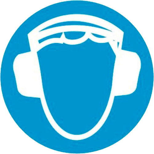 М03 "Работать в защитных наушниках"