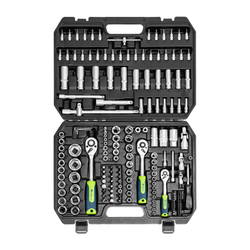 Набор инструментов, 1/2", 3/8", 1/4", пластиковый кейс 172 предм. Сибртех