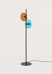 Торшер Ohlala 2L черный со стеклянными дисками 1223 Ø 25 см