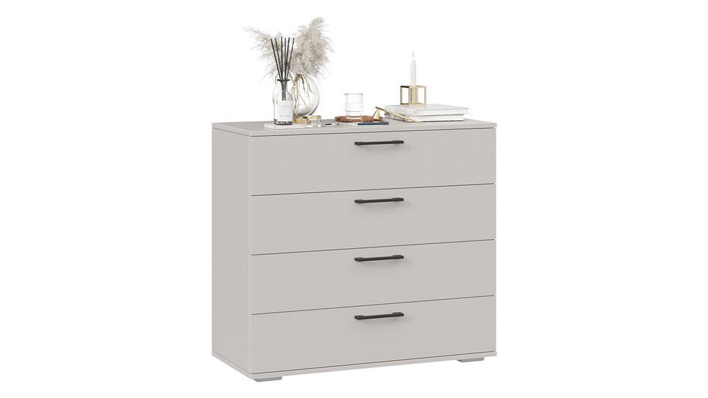 Комод для одежды с ящиками Дуб Крафт золотой/Серый графит 4 ящика 92х41х84 см