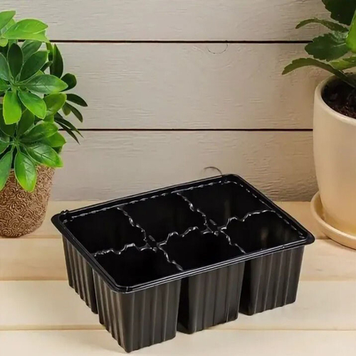 КАССЕТА ДЛЯ РАССАДЫ PALISAD 6 ЯЧЕЕК 180Х135Х60ММ ПОЛИСТИРОЛ 5ШТ 64346