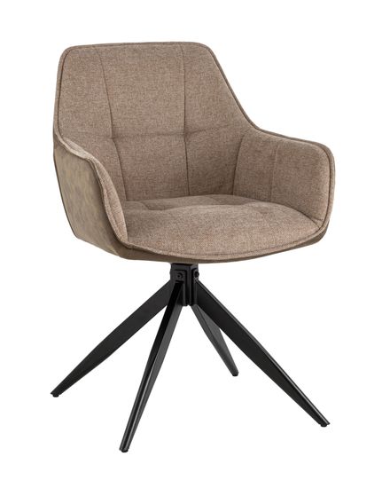 Стул обеденный крутящийся Helm экокожа коричневый