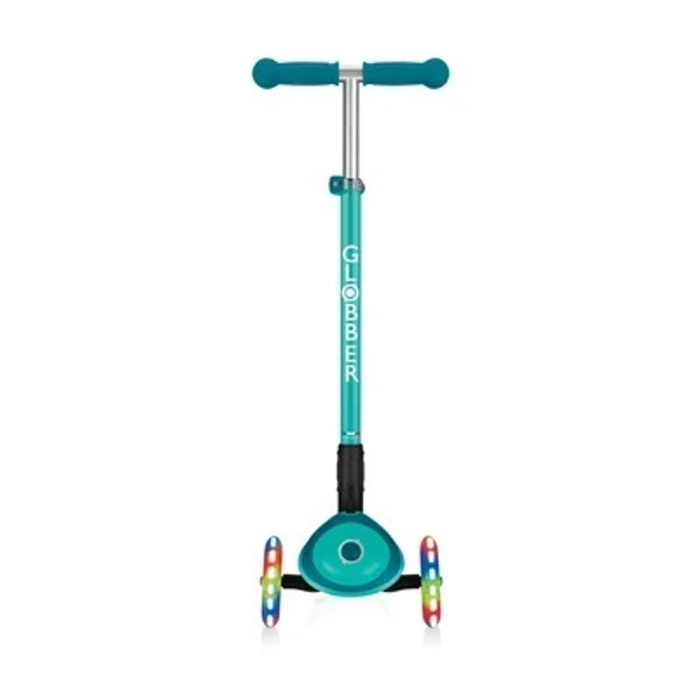 Самокат Globber Primo Foldable Plus Lights зеленый