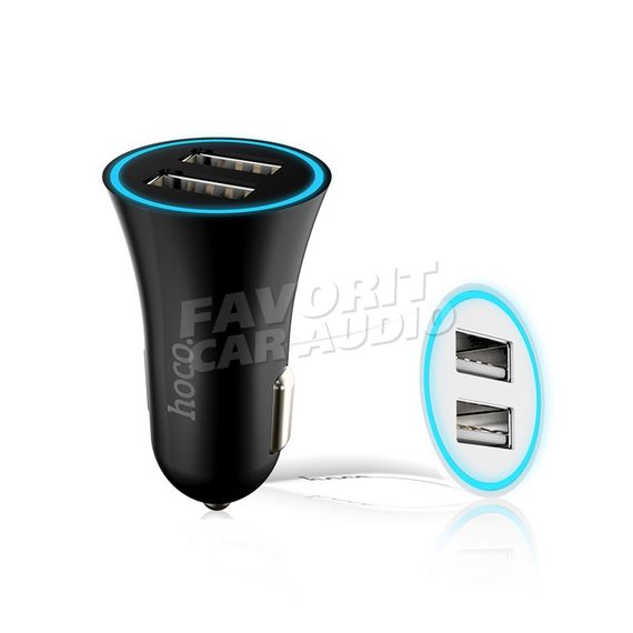 АЗУ 2USB HOCO UC204 1000mA 2400mA пластик белый