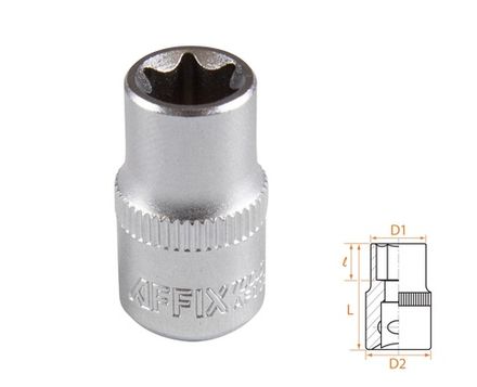 Цена на AFFIX (AF00023010) Головка торцевая TORX Е-стандарт 1/4", E10