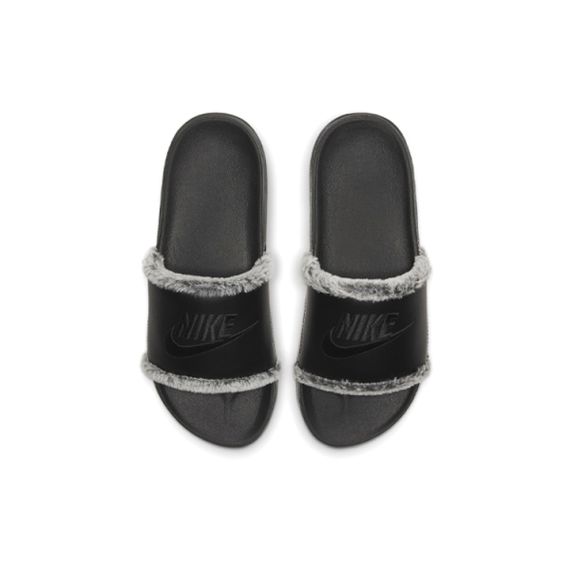 Nike OffCourt Leather Slide 'Black Fur'