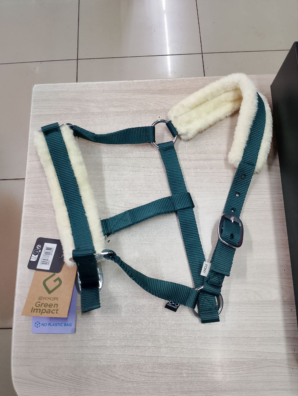 EKKIA RIDING WORLD Недоуздок с искусственным мехом и подкладками, PONY