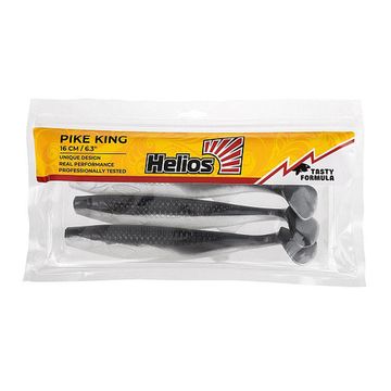 Виброхвост Pike King 6.3'/16 см Black & Pearl 3шт (HS-37-028) Helios