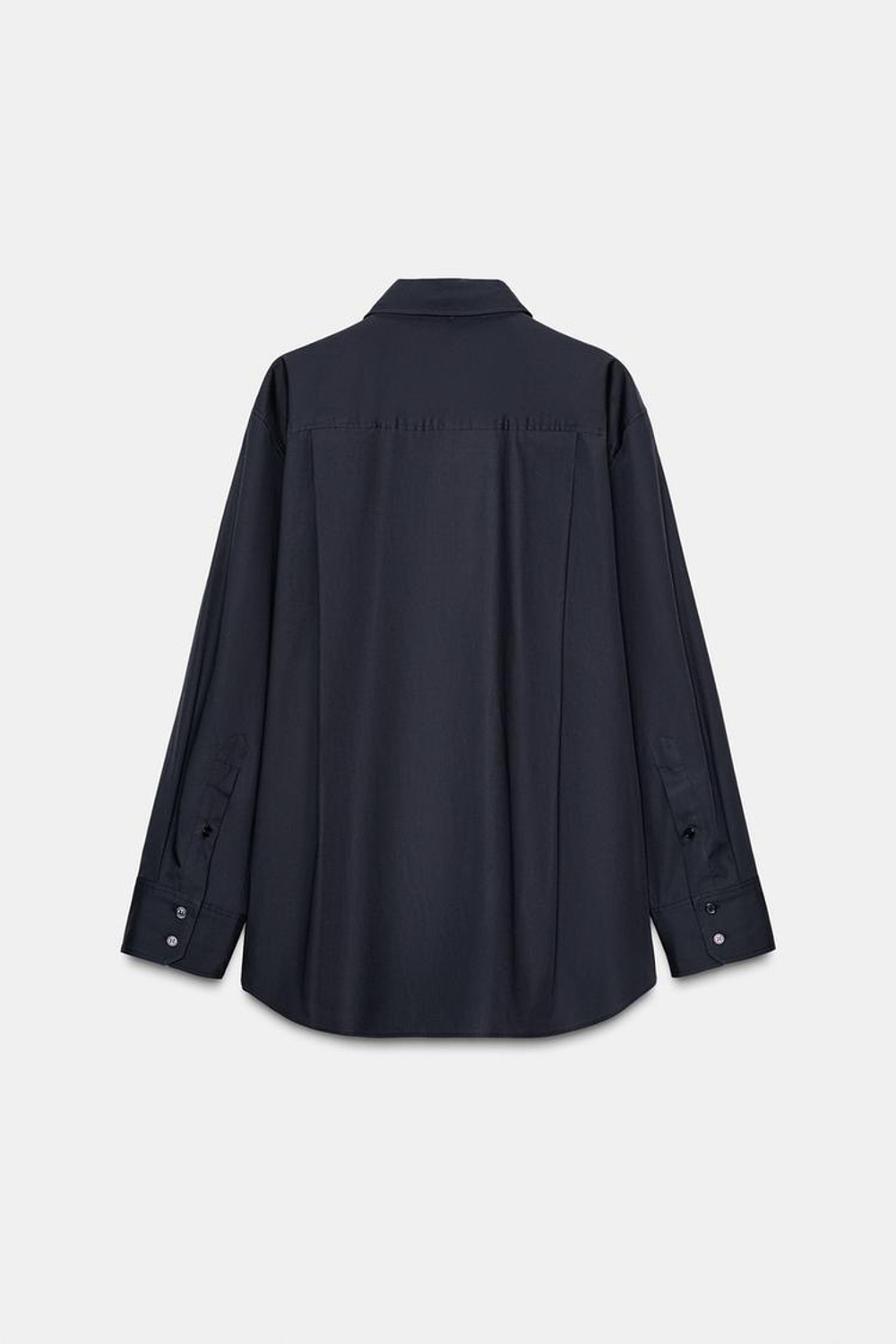 ZARA РУБАШКА ИЗ ПОПЛИНА С ГАЛСТУКОМ — ZW COLLECTION, МОРСКОЙ СИНИЙ