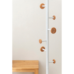 Вешалка напольная olavy, 175 см, белая/натуральное дерево