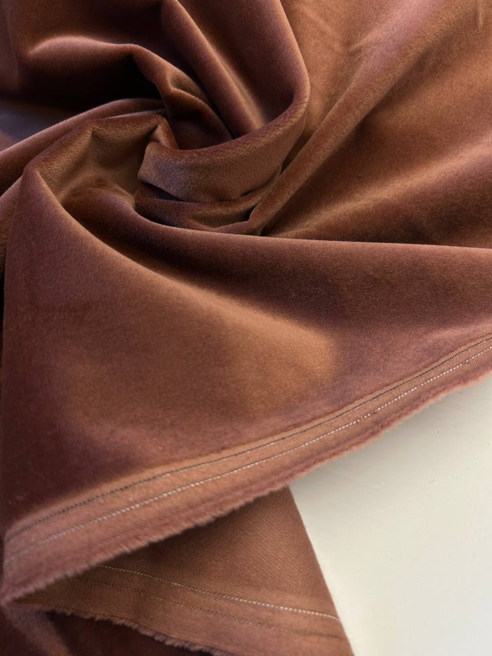 Бархат хлопок с эластаном Ermenegildo Zegna шоколадный