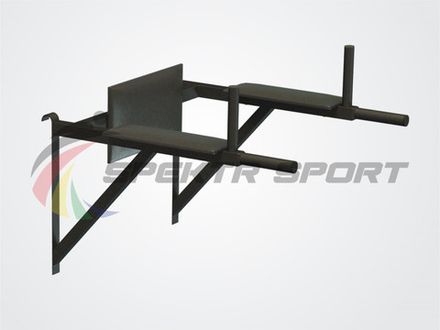 Тренажер брусья-пресс навесной Школьник 1 цв. белый Черный