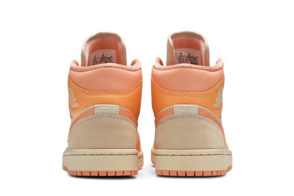 Кроссовки Jordan Air Jordan 1 Mid "Apricot Orange" (Женская размерная сетка)