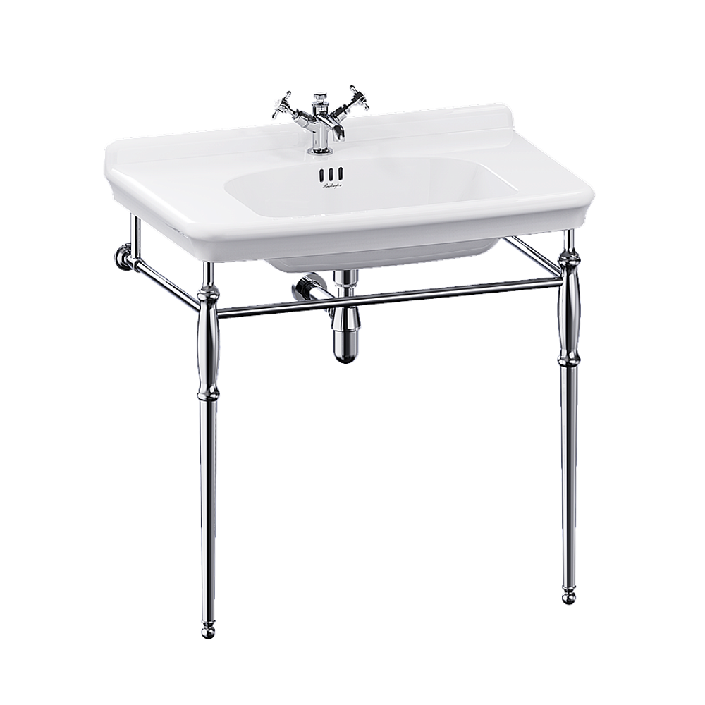 Консоль с раковиной Burlington Guild 85 с 1-им отверстием, хром