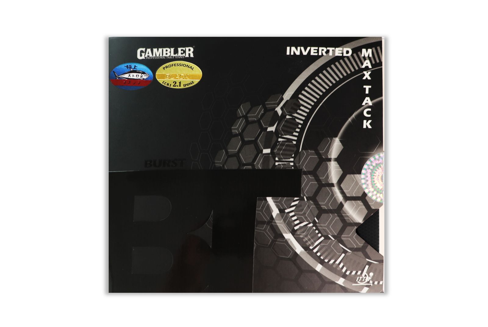 Накладка для ракетки GAMBLER BURST 2.1MM BLACK фото №1