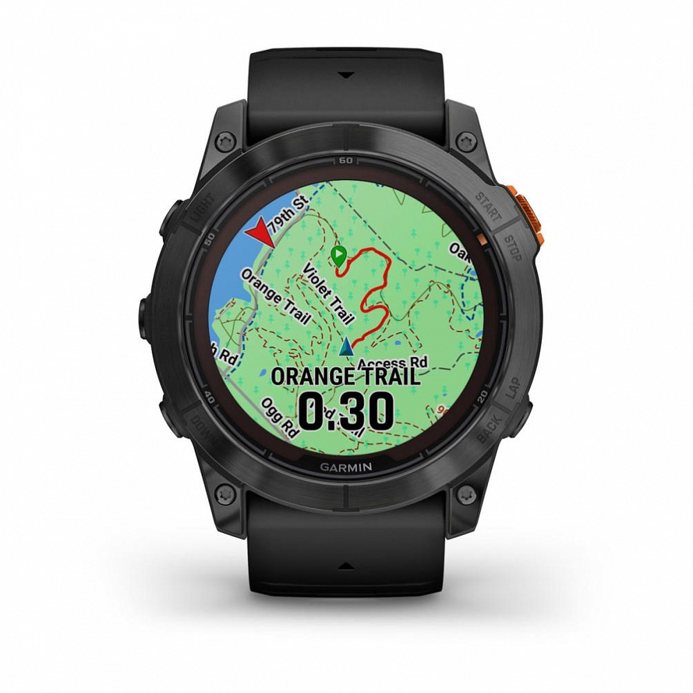 Смарт часы Garmin Fenix 7X Pro Solar Edition серый корпус c черным ремешком