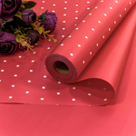 Пленка В рулоне 10 м х 58 см "Мелкий горошек" (Красный)