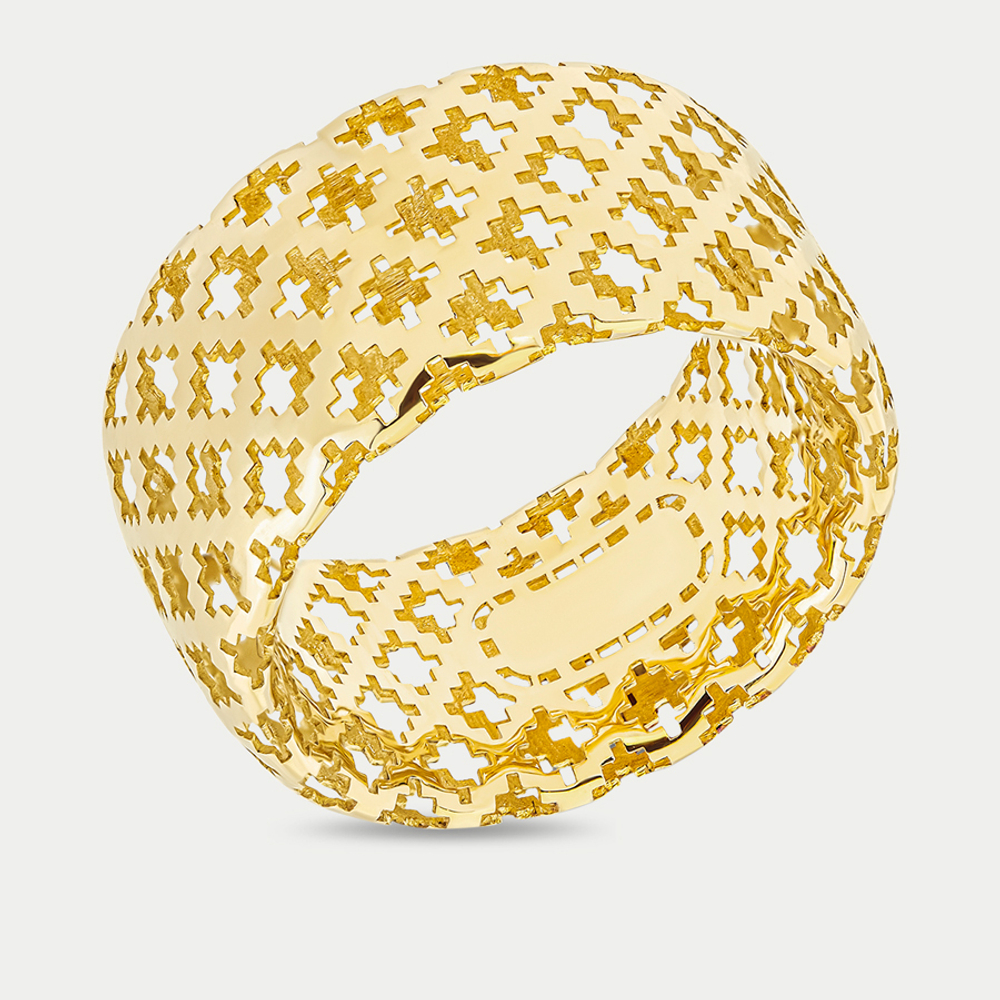 Кольцо женское из желтого золота 585 пробы без вставок (арт. 0101104)