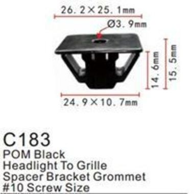 Клипса для крепления внутренней обшивки а/м Хонда пластиковая (100шт/уп.) Forsage клипса C0183(Honda)