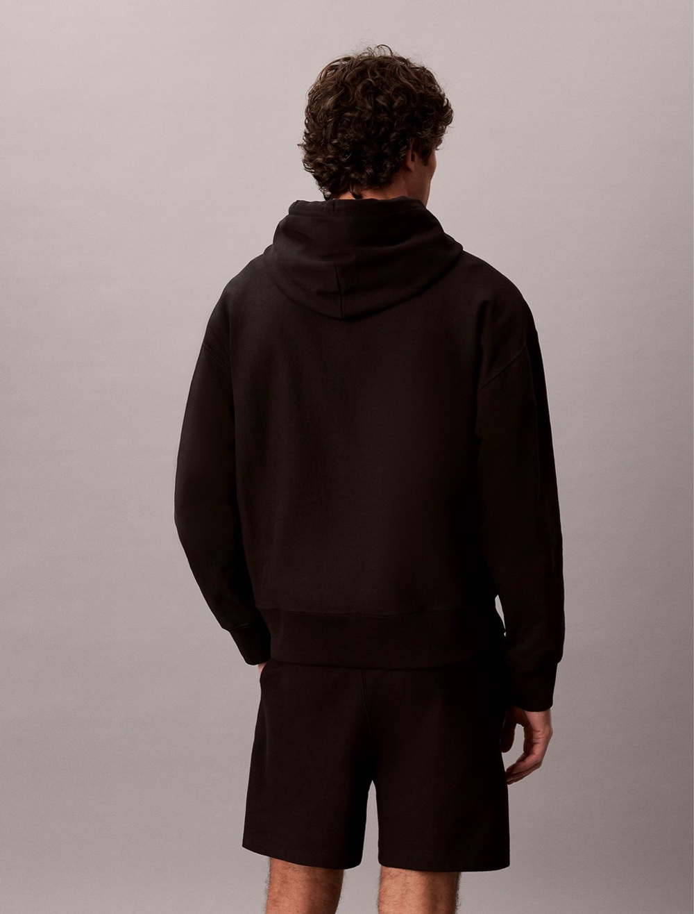 Худи Calvin Klein Premium Terry Relaxed Monogram Fleece Hoodie Black