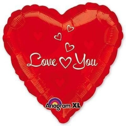 А 18" Love You Сердца S40