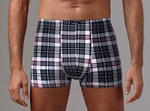 Клетчатые трусы-боксеры с мягкой резинкой (Размер: XL) (Цвет: разноцветный)