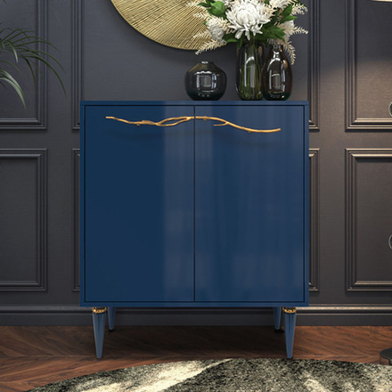 Комод Арт Колор Классик Голд с 2 полками Королевский синий