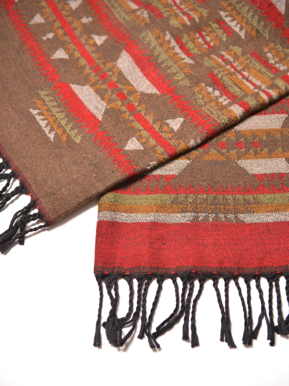 Шарф теплый с индейским орнаментом