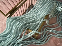 Нить бусин для украшений 4мм, "Майорка-Голубая" (имитация)