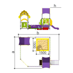 Песочный дворик с горкой «Полянка» Romana 109.15.00