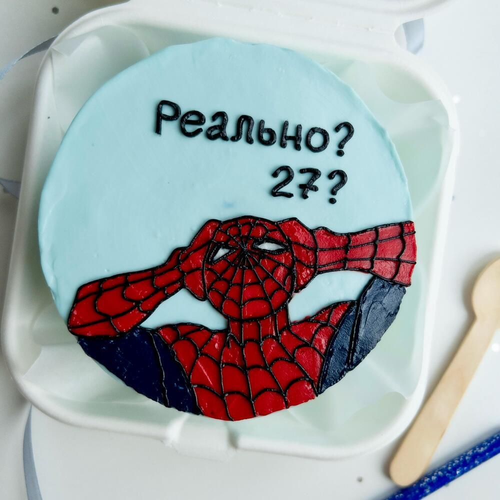 Бенто-торт «Человек Паук. Реально?»
