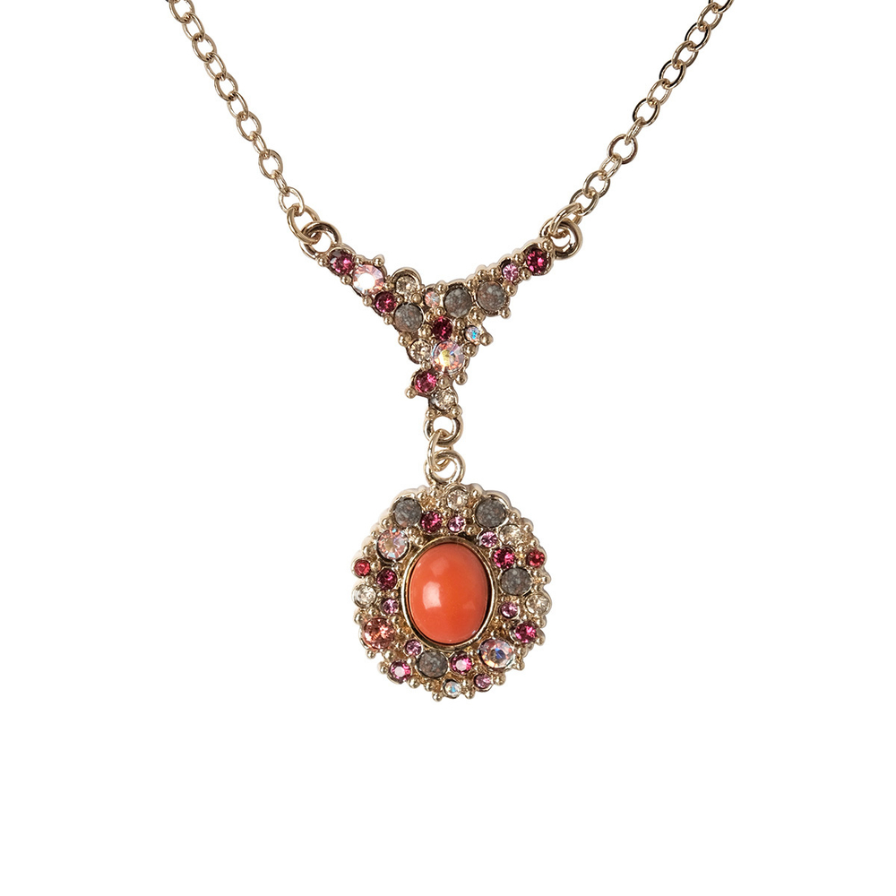 "Гало" колье в золотом покрытии из коллекции "Aura-X" от Jenavi  с замком карабин