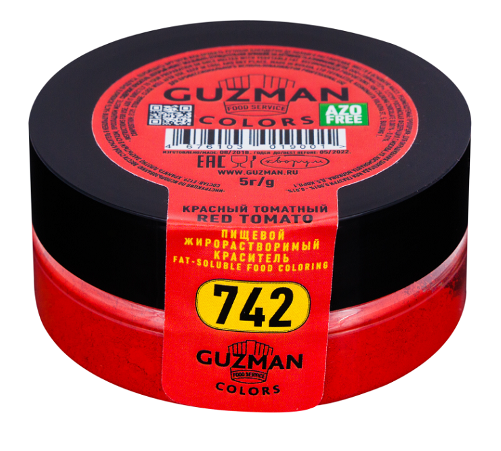 Краситель сухой жирорастворимый Красный томатный (742), GUZMAN, 5 г