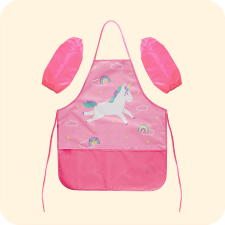 Фартук для творчества на завязках. Единорог