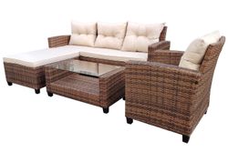 "Атланта" лаунж-зона из искусственного ротанга, цвет коричневый