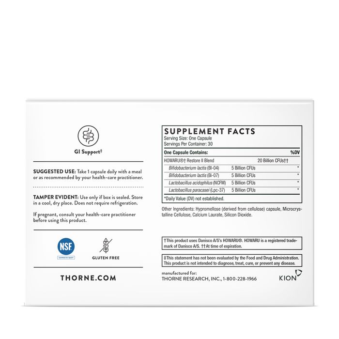 Пробиотик FloraSport 20B, Thorne Research, 30 капсул 2