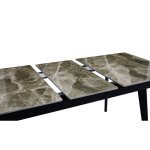 Стол керамический LA ALTA SEVILLE Italy grey 140-180*80*76, каркас черный