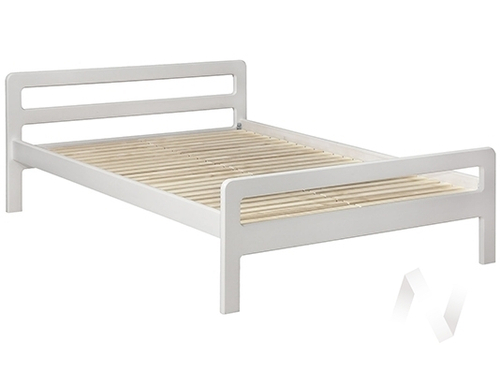 Кровать Массив 1;6Н (снег лак)