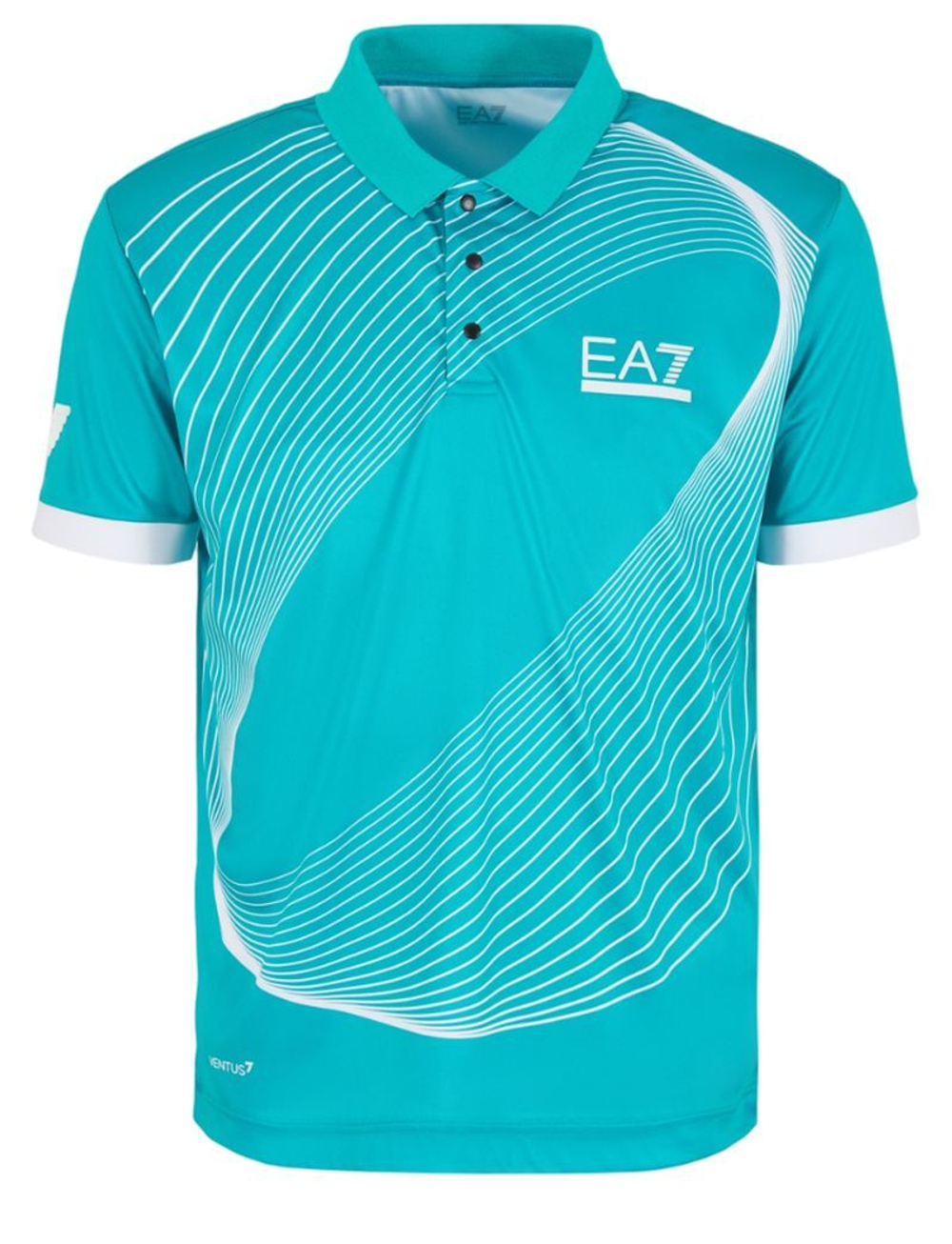 Мужское теннисное поло EA7 Man Jersey Polo Shirt - зеленый