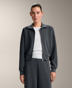 Oysho Куртка с асимметричной полосой из ткани с модалом, асфальтовый