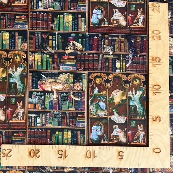 КОТЫ НА ПОЛКАХ  купон 42/110 см 6