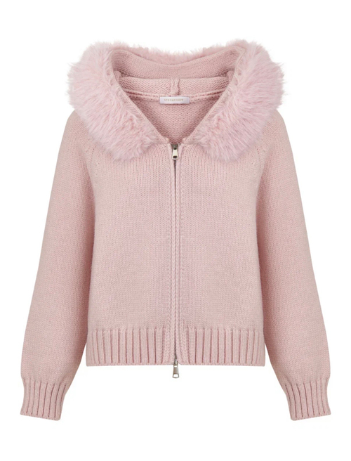 Кардиган Sakura с эко мехом, сакура