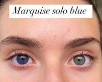 Оттеночные голубые линзы для Светлых глаз Marquise Solo blue для дальнозоркости и близорукости