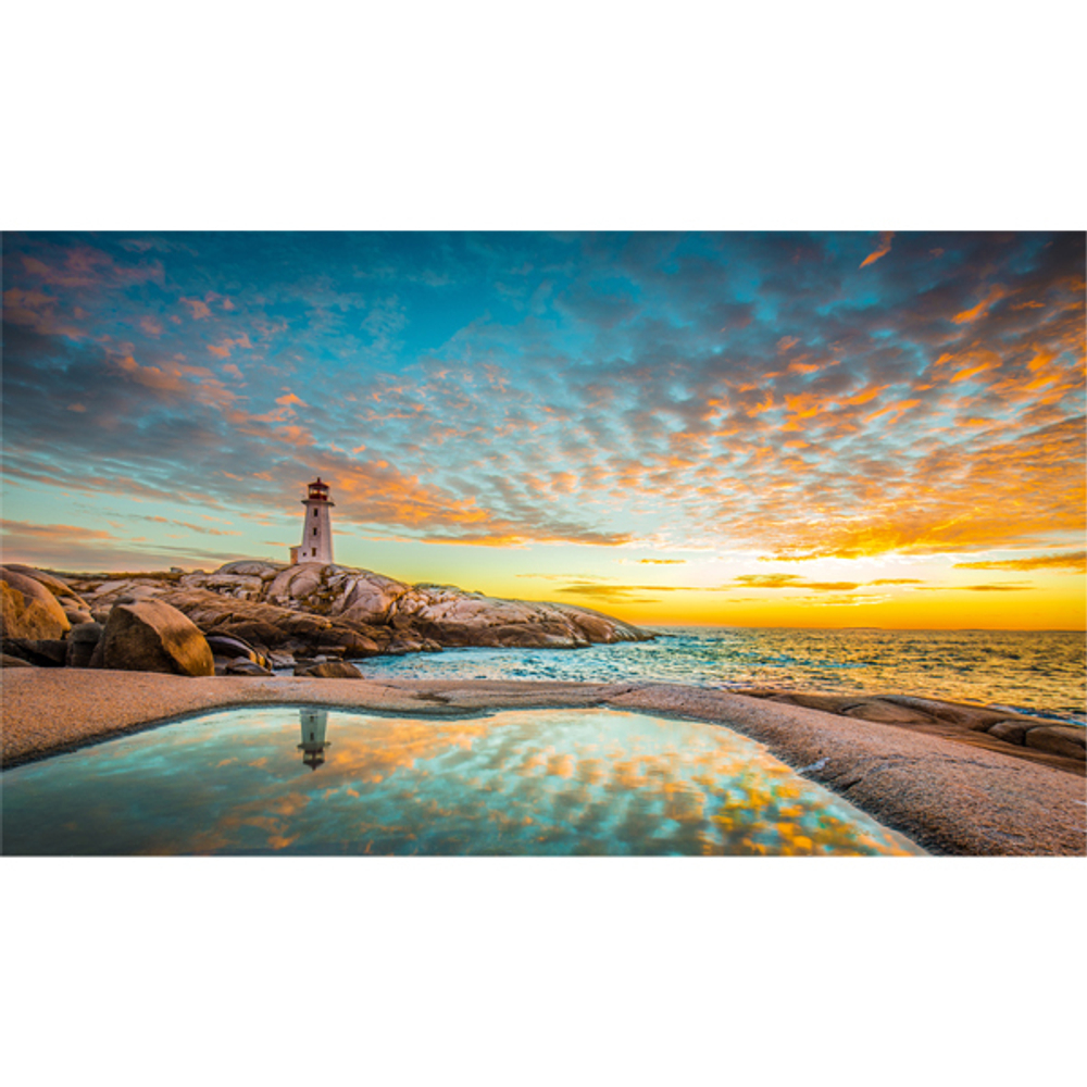 Календарь трехсекционный СУПЕРПРЕМИУМ с блоками для записей на 2026 год, "Маяк на рассвете"